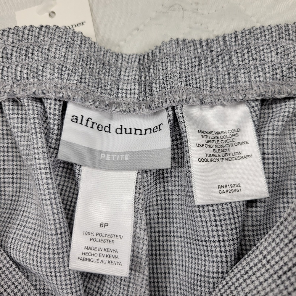 alfred dunner classic fit pant gray dress pants‎ 6P nwt - Picture 2 of 4